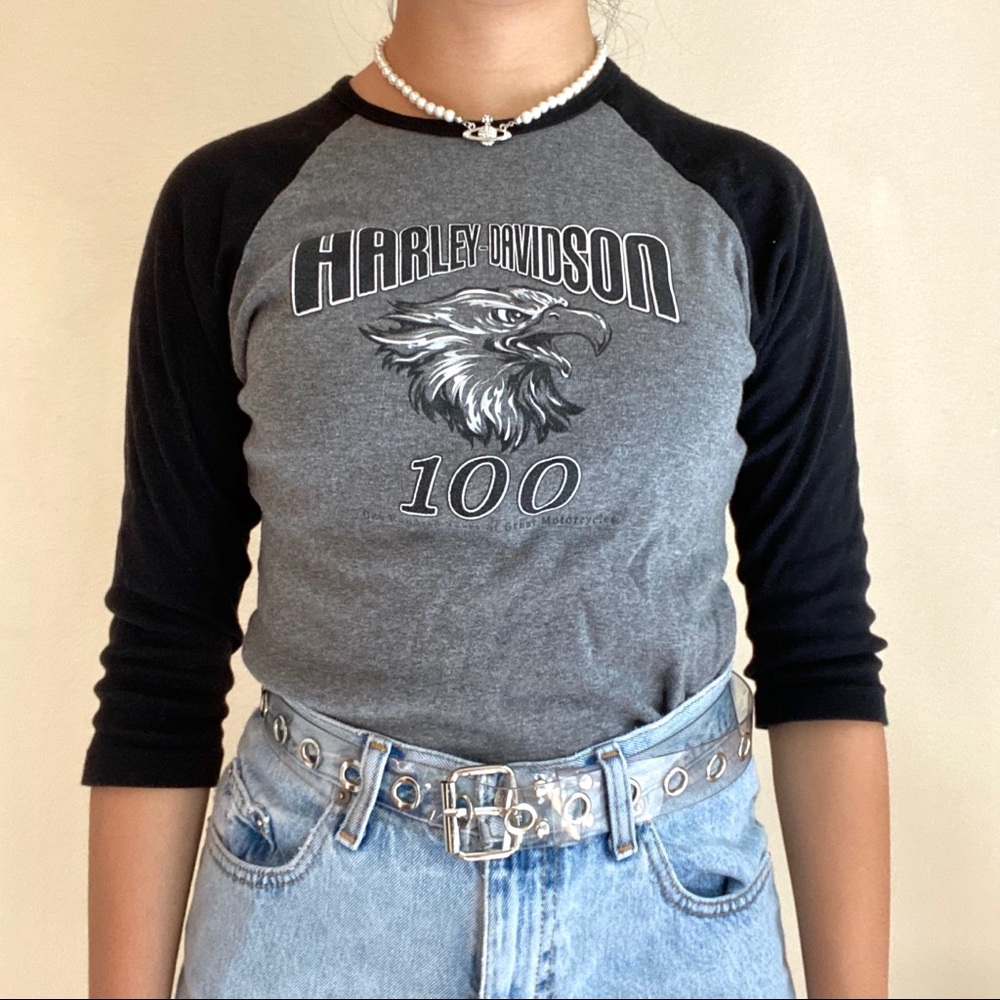 Vintage Harley Davidson baseball t shirt